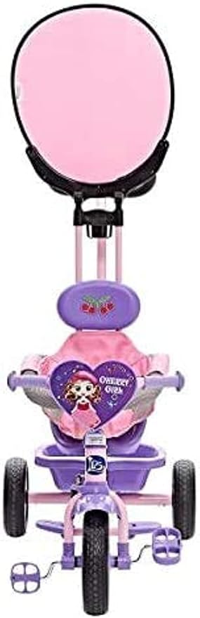 Lovely Baby Tricycle with Handlebar - Pink - Marah Kids