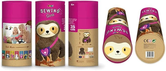 Avenir Sewing My First Doll - Sloth Kit | Create a Super Soft Sloth, Develop Motor Skills & Creativity | Safe and Educational - Trusted Art, Learning, and Entertainment for Kids 3+ - Marah Kids
