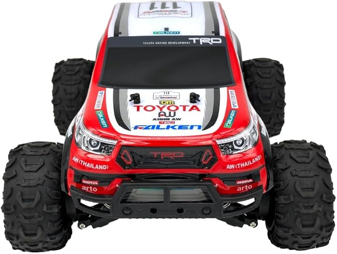 D - power - 1:10 RALLY CHAMP Toyota Hilux Revo AXCR RC Car – 2.4GHz Remote Control, 7.4V USB Rechargeable Battery, Off - Road Ready, for Kids Ages 6+ - Marah Kids