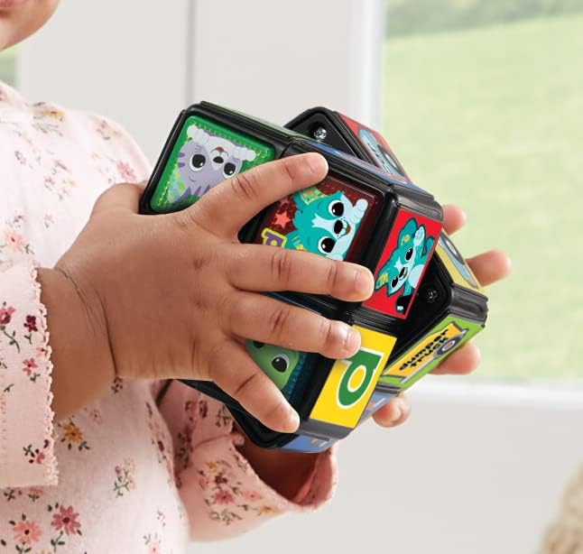 VTech Baby Twist & Teach Animal Cube, Baby Sensory Toy with Music, Lights, Colours, Baby Interactive, Educational Gift Suitable for 18, 24, 36 months Boys & Girls, English Version - Marah Kids