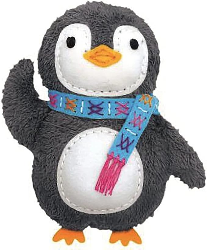 Avenir Sewing My First Doll - Penguin Kit | Create a Super Soft Panda, Develop Motor Skills & Creativity | Safe and Educational - Trusted Art, Learning, and Entertainment for Kids 3+ - Marah Kids