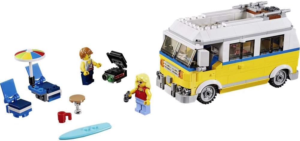 Lego 31079 Creator Sunshine Surfer Van, Beachy Buggy, Lifeguard Tower Roof 3 In 1 Model