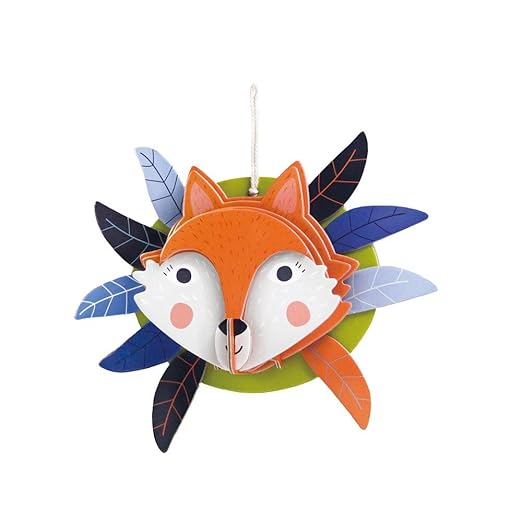 Avenir 3D Decoration - Fox Kit | Turn Your Wall into a Zoo! Create 3D Decorations with Pre - Cut Cardboard Puzzle Pieces | Thoughtful and Creative Gift Option for Kids 3+ - Marah Kids