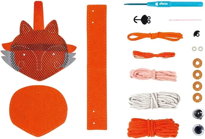 Avenir Loopie Fun – My First Plush Bag Kit is suitable for children ages 3 and above. Enjoy learning to sew with this kit which includes everything you need, felt, thick soft yarn, crochet hook and step by step instrucutions. - Marah Kids
