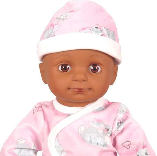 Lotus - 18" Inch, Soft - Bodied Baby Doll – Afro - American (No Hair) - Marah Kids