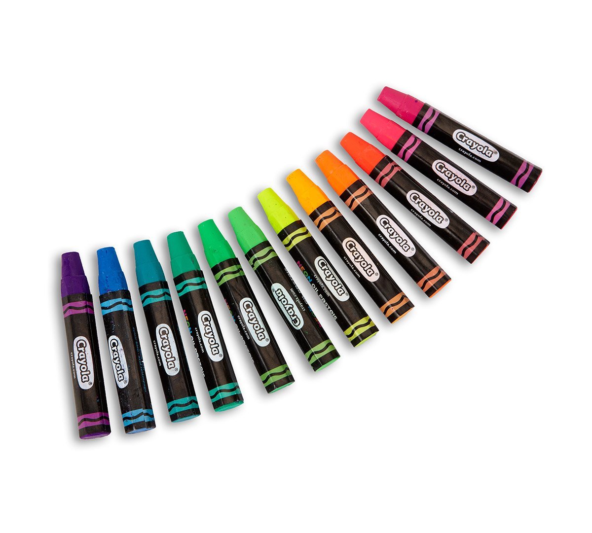 Crayola Oil Pastels Neon,12 Ct Sticks | Features 12 Neon Oil Pastels in unique, vibrant colors. Ideal for ages 4 & up. - Marah Kids