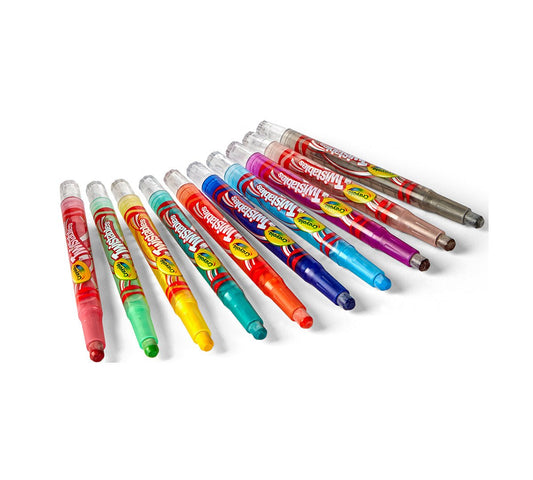 Crayola Mini Twistable 10 assorted colors kids ages 3 and up. - Marah Kids