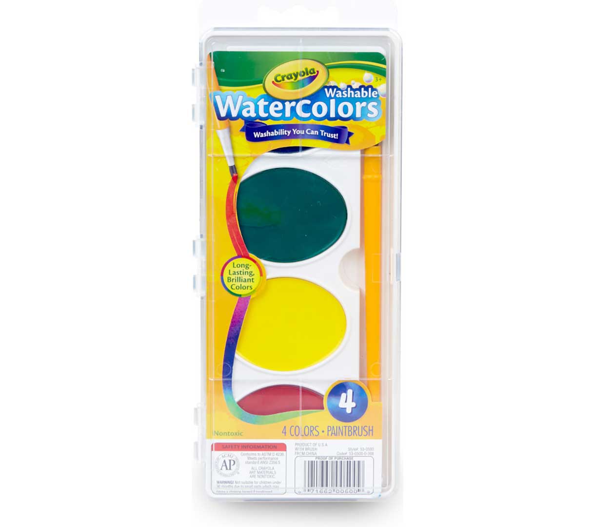 Crayola 4 ct. Jumbo Pans with Plastic Handled Brush - Marah Kids