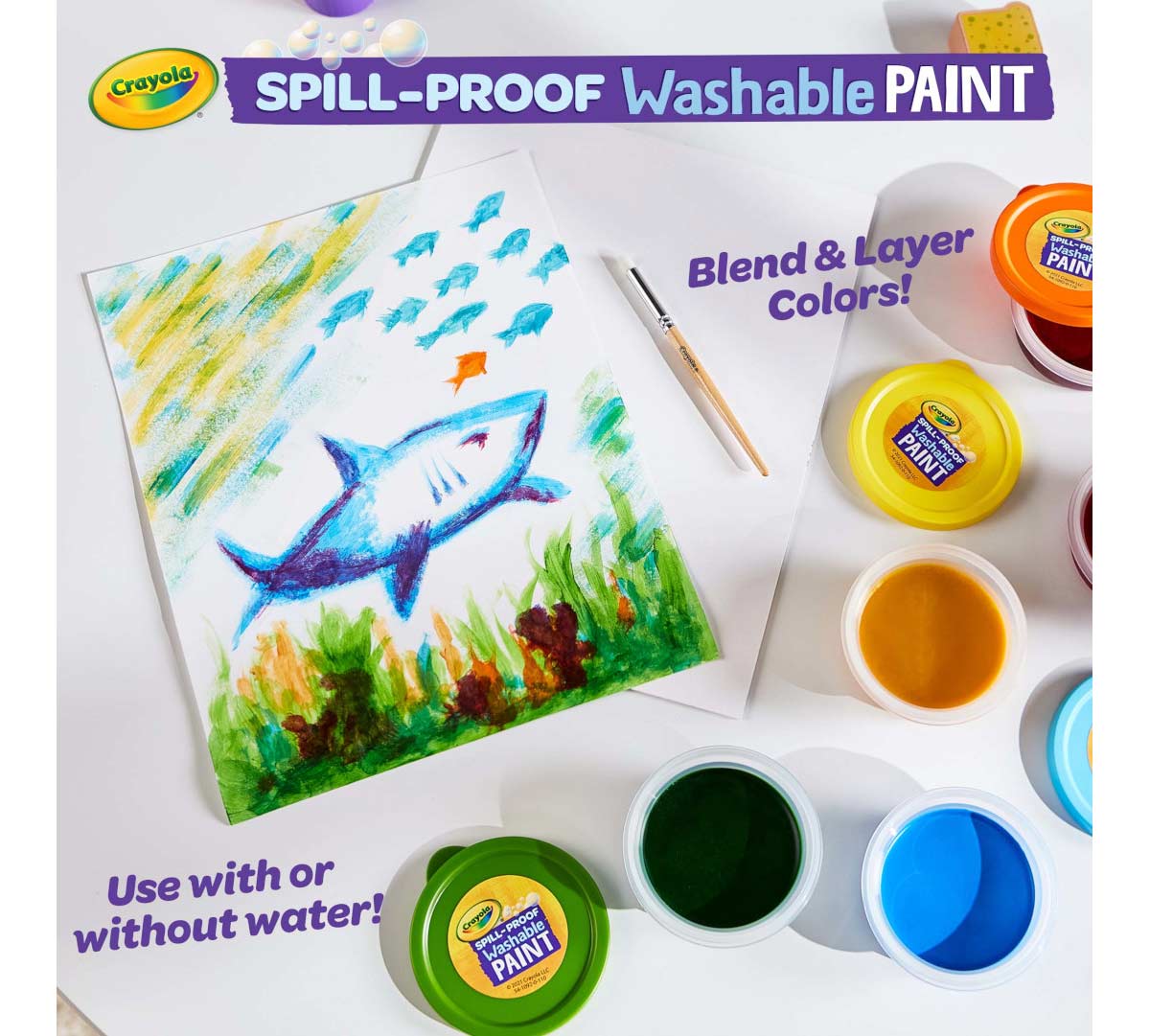 Crayola - Spill - Proof Washable Paints Sets - Marah Kids