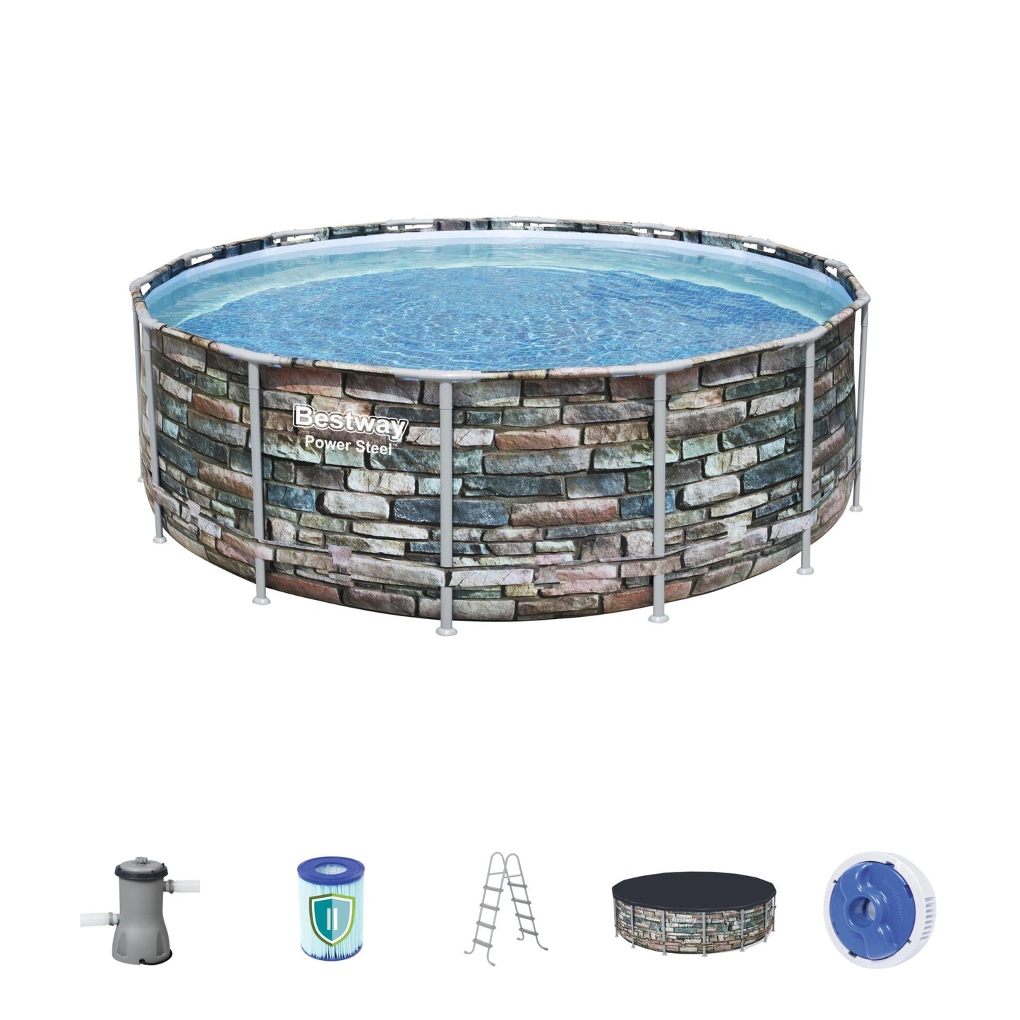 BWAGP BESTWAY POOLSET POWERSTEEL GRAPH 427X122 - Marah Kids