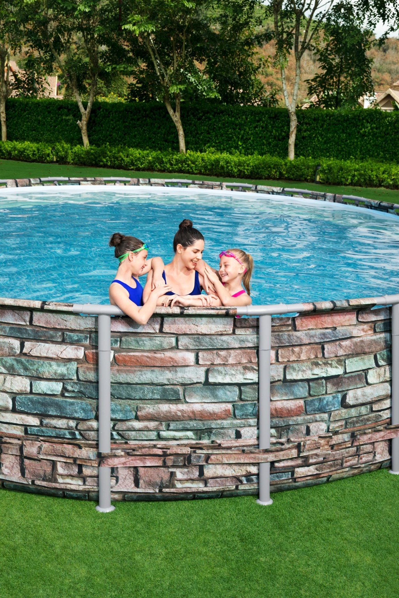 BWAGP BESTWAY POOLSET POWERSTEEL GRAPH 427X122 - Marah Kids