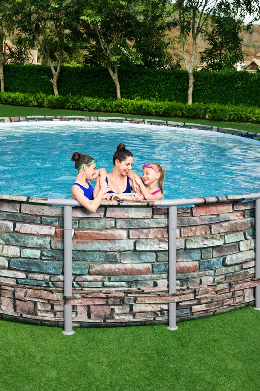 BWAGP BESTWAY POOLSET POWERSTEEL GRAPH 427X122 - Marah Kids