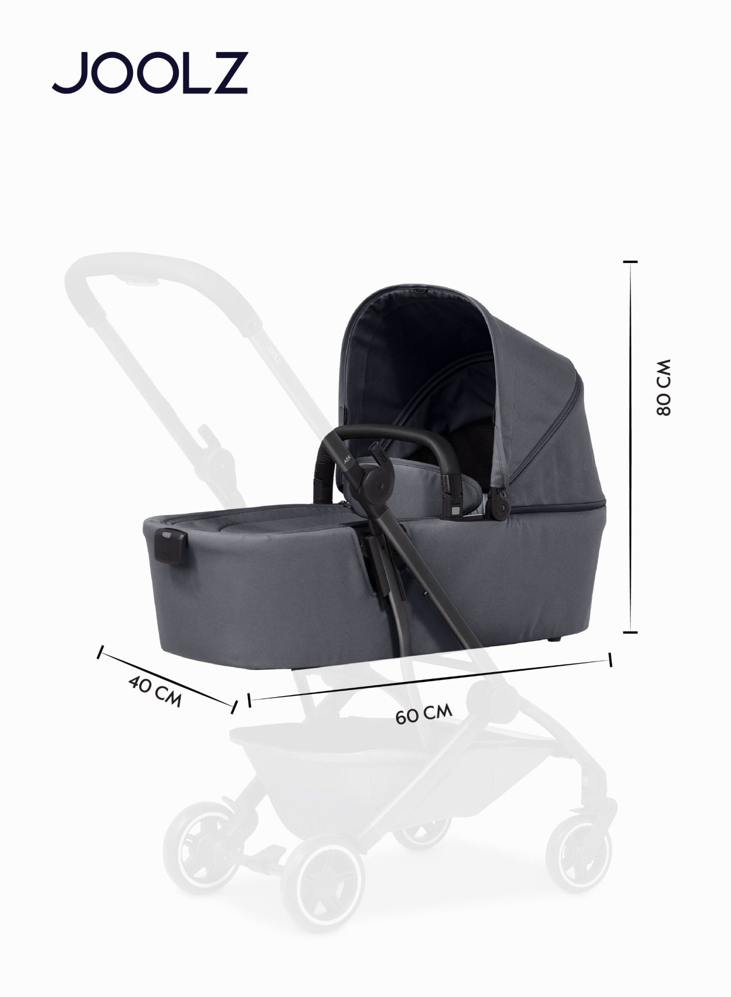 Joolz AER+ Carrycot Lightweight Foldable Bassinet – Stone Grey - Marah Kids