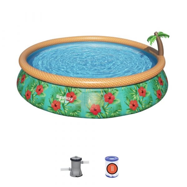 BESTWAY Fastset Poolset Paradis Palm 457X84 - Marah Kids