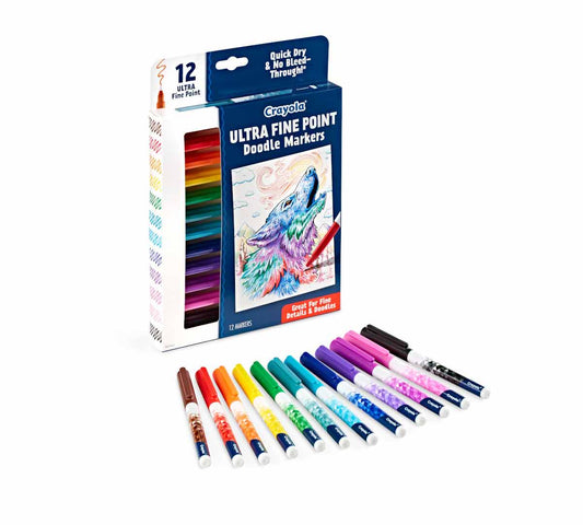 Crayola 12 Ct Ultra - Fine Point Doodle Markers - Marah Kids