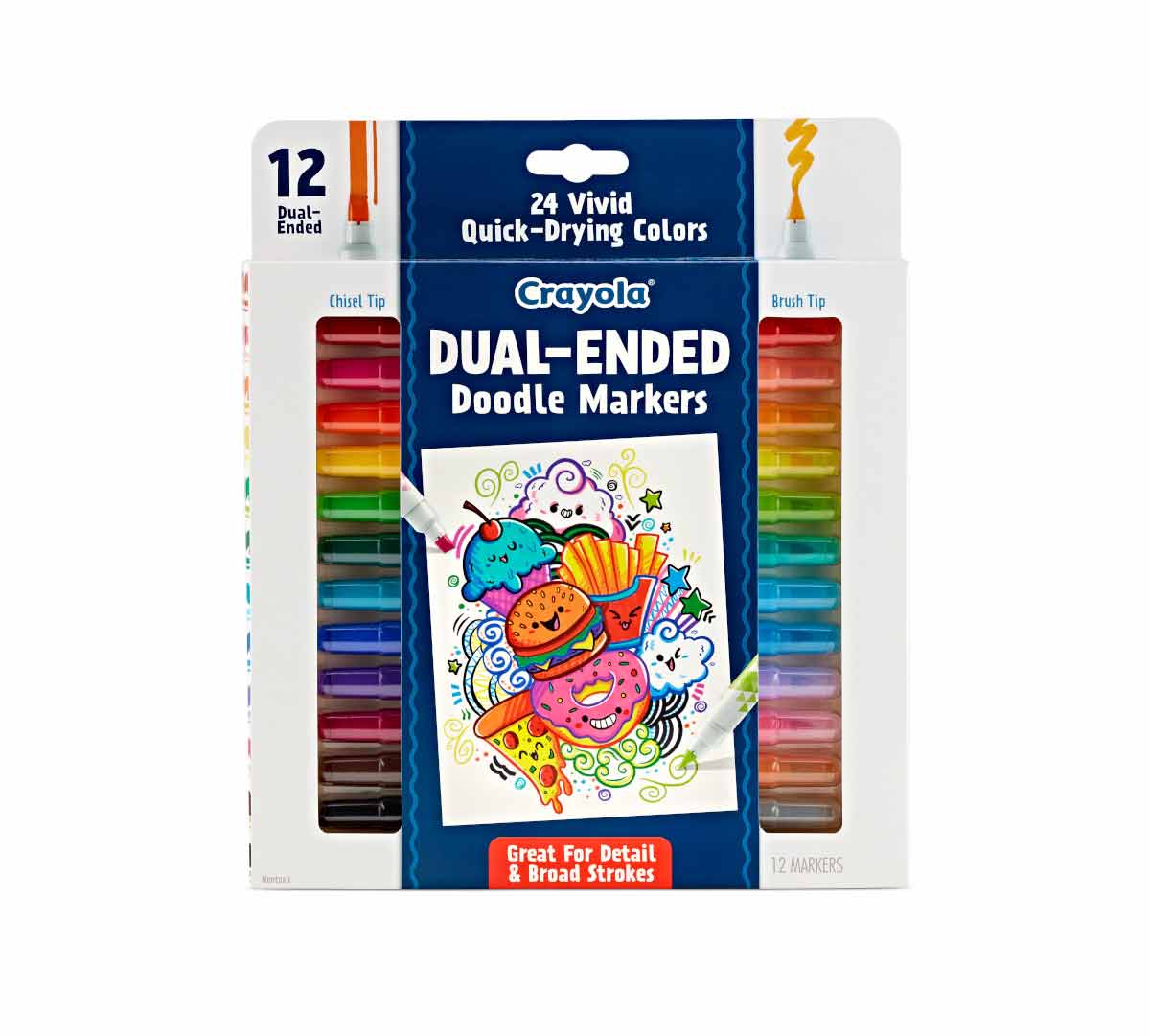 Crayola 12 Ct Dual - Ended Doodle Markers - Marah Kids