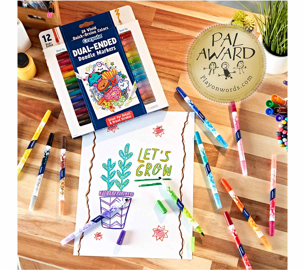 Crayola 12 Ct Dual - Ended Doodle Markers - Marah Kids