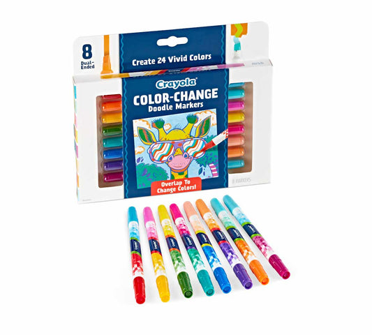Crayola 8 Ct Color Change Doodle Markers - Marah Kids