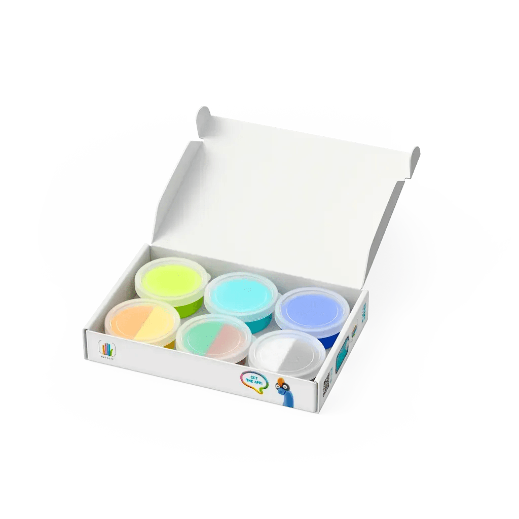 HEY CLAY - DIY Dinos: Stegosaurus, Pachycephalosaurus, Brachiosaurus Plastic Creative Modelling Air - Dry Clay For Kids 6 Cans - Marah Kids