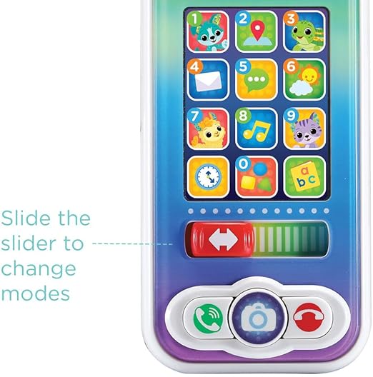 VTech Swipe & Discover Phone, Play Phone for Baby Girls & Boys, Interactive Toy with Lights and Sounds, Phone Toys for Babies, Learning Toy with Animals and Numbers, Ages 6 Months+, English Version - Marah Kids