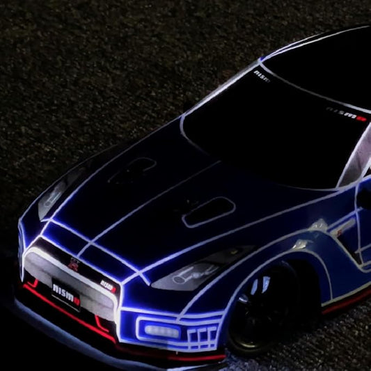 D - power - 1:16 Nissan GTR RC Car with Vapor Exhaust Effect – 2.4GHz Remote Control, Rechargeable Battery Included, Realistic Design, for Kids Ages 6+ - Marah Kids