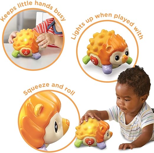 Vtech - Easy Squeezy Hedgehog | Baby, Interactive & Developmental Toy with Sounds and Music | For Boys & Girls, Suitable for Ages 3 Months+ - Marah Kids