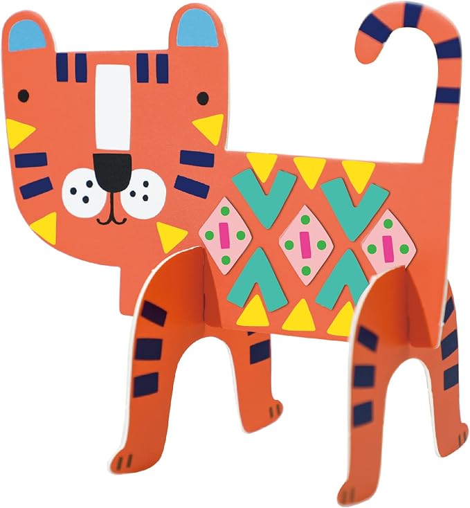 Avenir Stick 'N Play Series - Safari Animals | 200+ Reusable Stickers for Endless Fun! Create Play Scenes with 8 Illustrated Theme Cards, Make Your Own Animal Figures | For Kids 3+ - Marah Kids