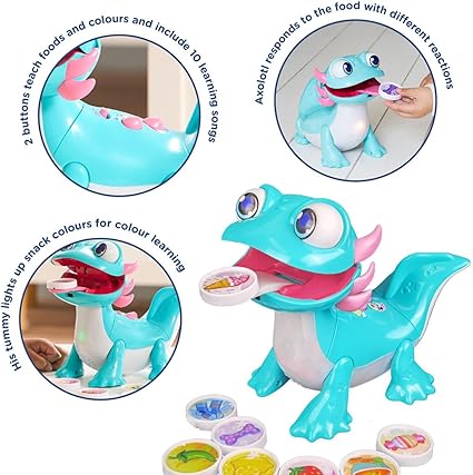Vtech Tasty Treats Axolotl – Interactive Toddler Toy with Fun Reactions, Pretend Snacks & Educational Songs | Learning Toy for Kids Ages 1 - 4 - Marah Kids