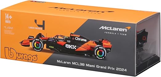Bburago 1:24 Formula Model Kit (with helmet & plastic stand) - McLaren Team MCL38