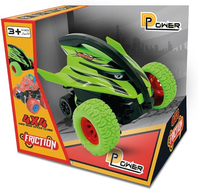 D - Power - Crazy Devil Fish Inertial Off - Road Shark Car - Purple | 360° Rotating Gyro, Anti - Collision, No Batteries Required | 3+ - Marah Kids