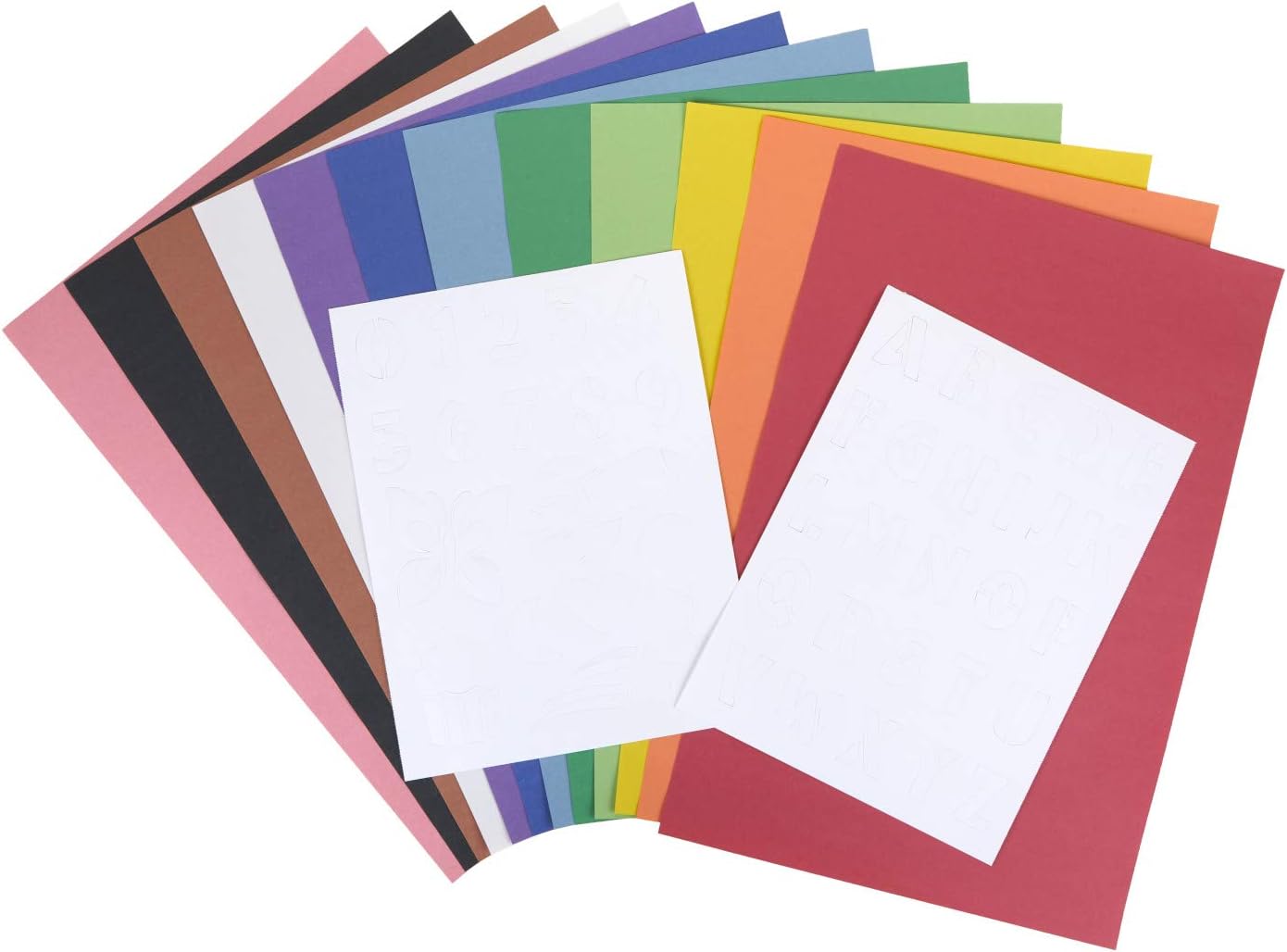 Crayola Giant Construction Paper with Stencils, 48 Count - Marah Kids