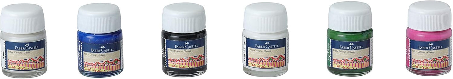 FABER - CASTELL FABRIC PAINT COLORS 12X10ML - Marah Kids