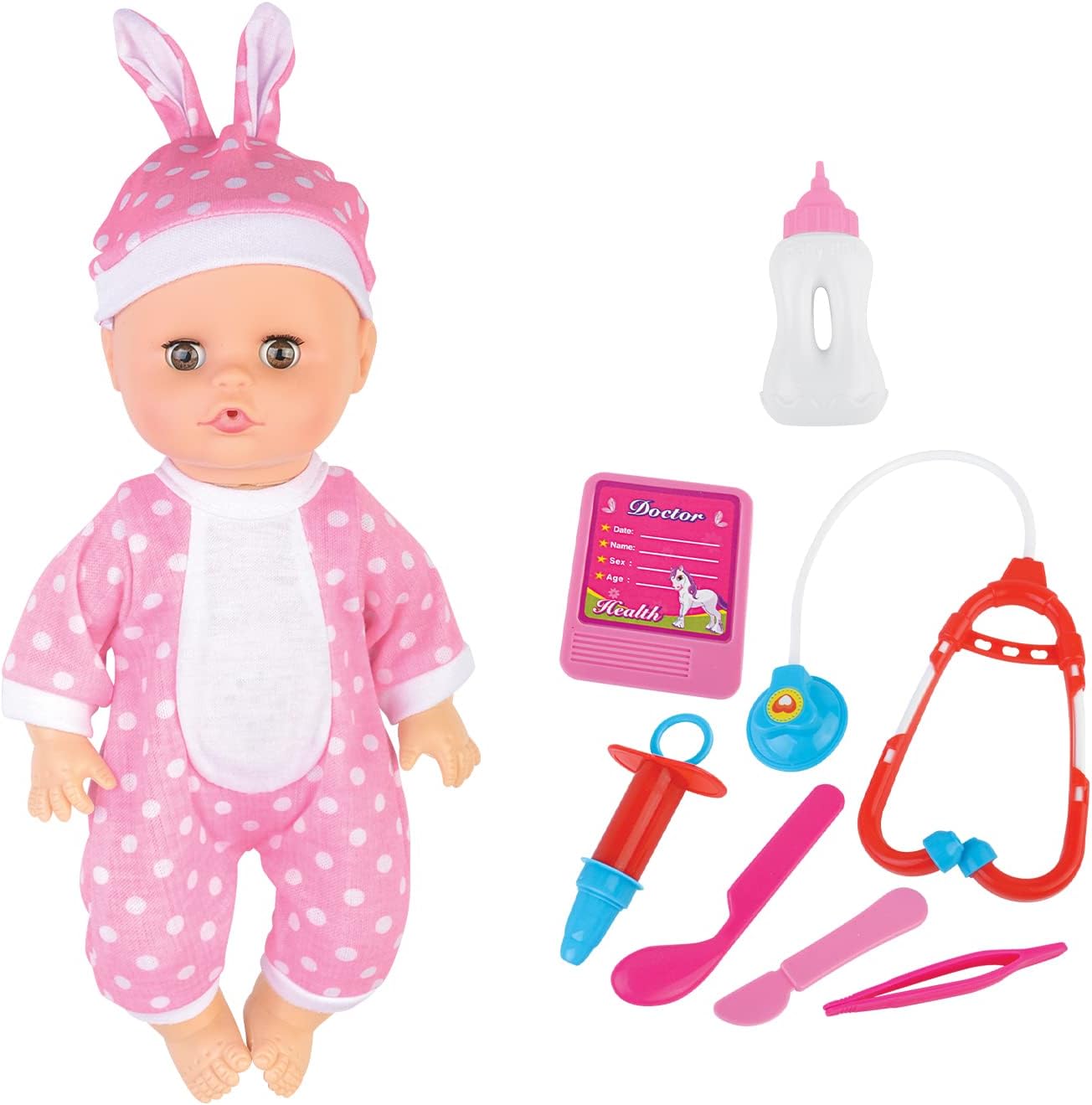 Power Joy Baby Cayla Doctor Set 12inches 30cm Battery Operated - Marah Kids