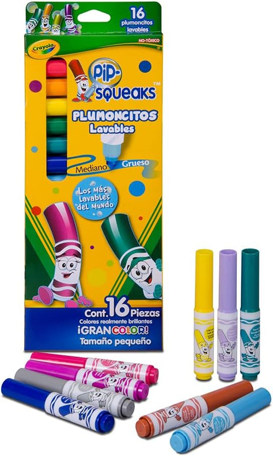Crayola Washable Pip - Squeaks Markers, 16 Count - Marah Kids