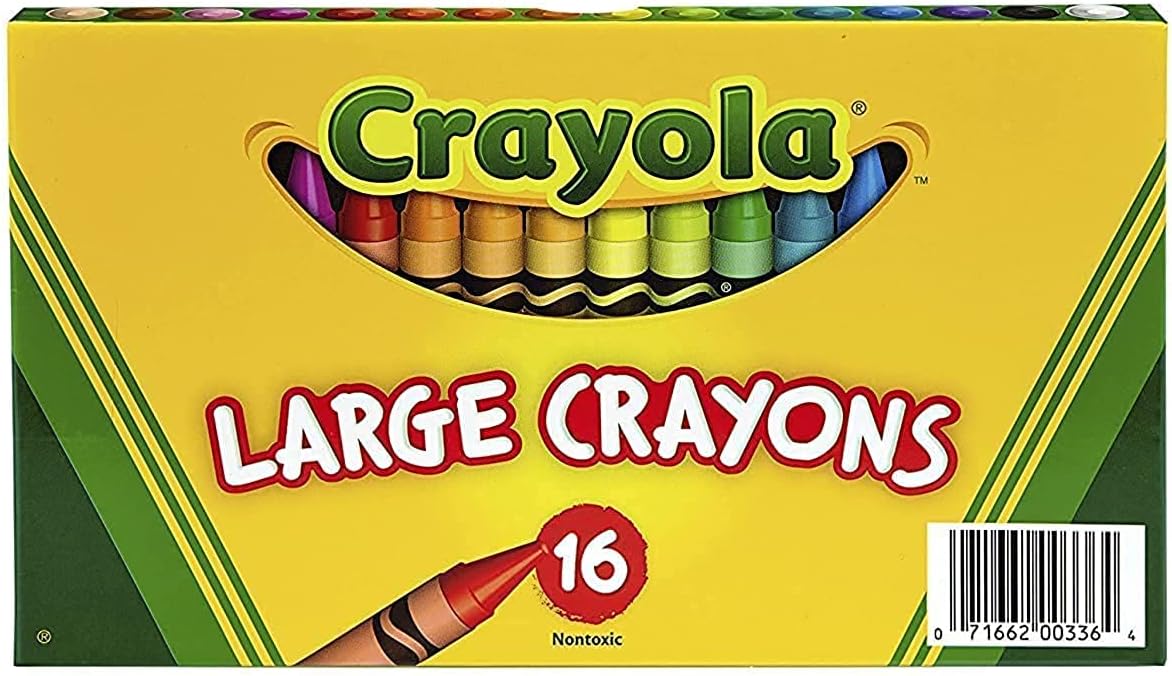 Crayola - 16 ct. Large Crayons - Lift Lid Box - Marah Kids