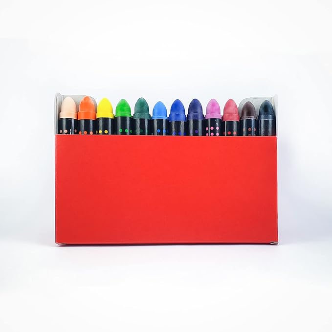 FABER - CASTELL JUMBO WAX CRAYONS 12 COLOR 90MM - Marah Kids