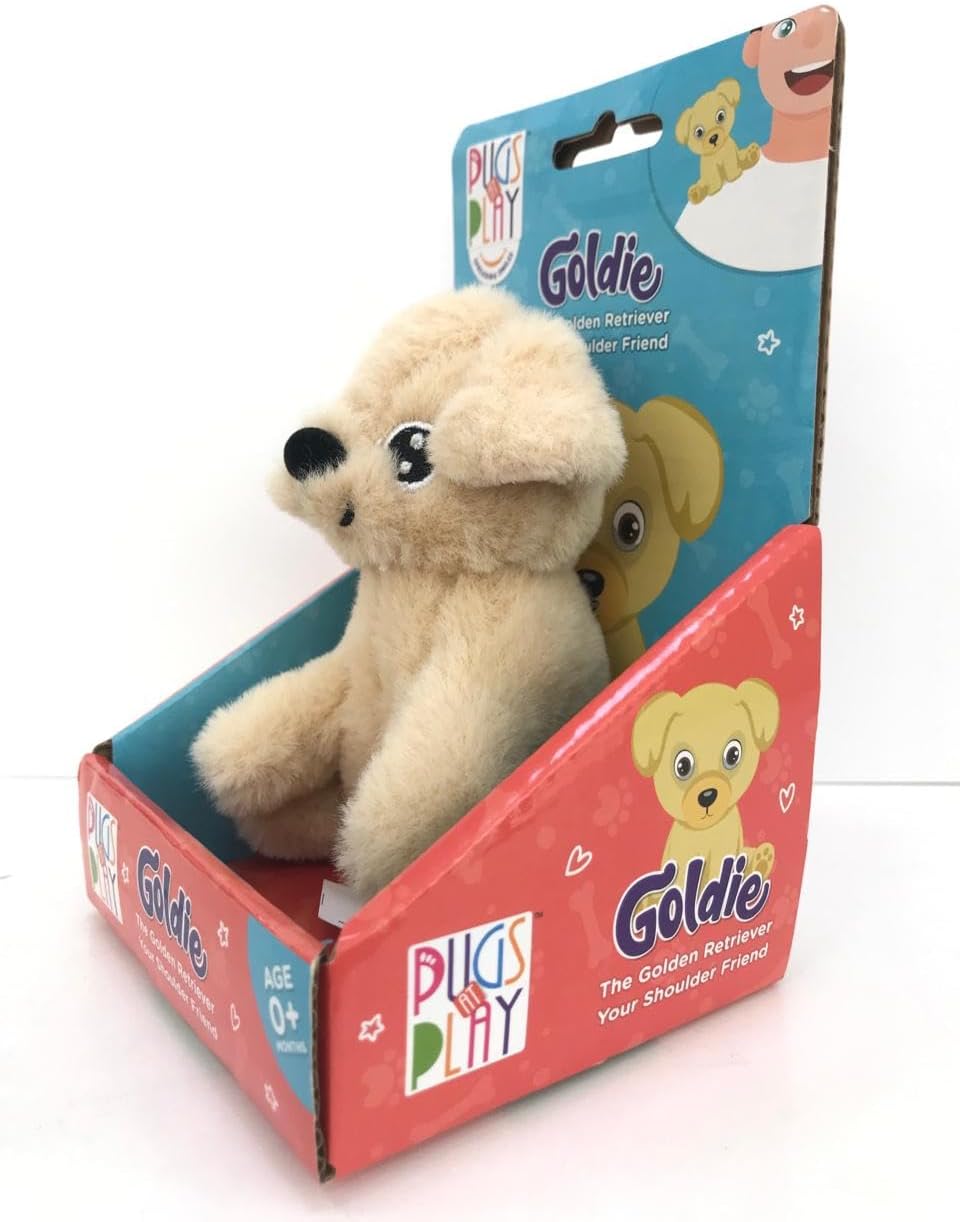 Pugs At Play Shoulder Buddy Goldie 4-Inch