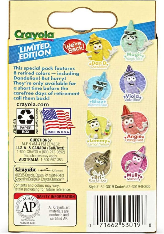 Crayola Crayons Limited Edition With 8 Retired Colors - Marah Kids
