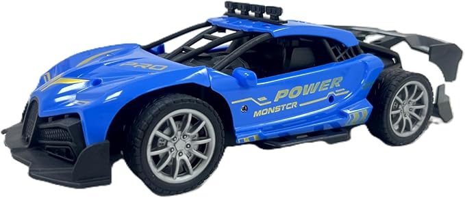 D - Power 1:18 R/C 4WD 27Mhz Spray Runner Car – Blue | Full Function Rechargeable RC Drift Vehicle | Ages 6 + - Marah Kids