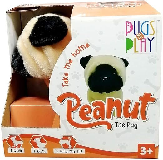 PUGS AT PLAY WALKING PUG 6.5 B/O - Marah Kids