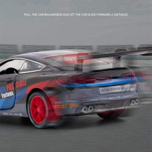 D - Power 1:32 Die - Cast BMW M8 GTE Daytona 24H 2020 24 Race Car with Lights & Sound - Marah Kids