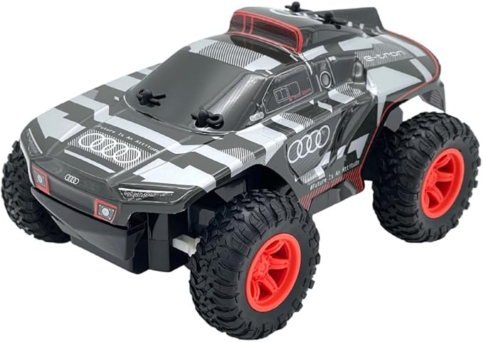 D - power - 1:24 Scale Twin RC Car Set – AUDI RS Q e - tron Dakar Rally & TOYOTA HILUX AXCR | 2.4GHz Remote Control Off - Road Truck Set with Batteries Included | For Kids Ages 6+ - Marah Kids