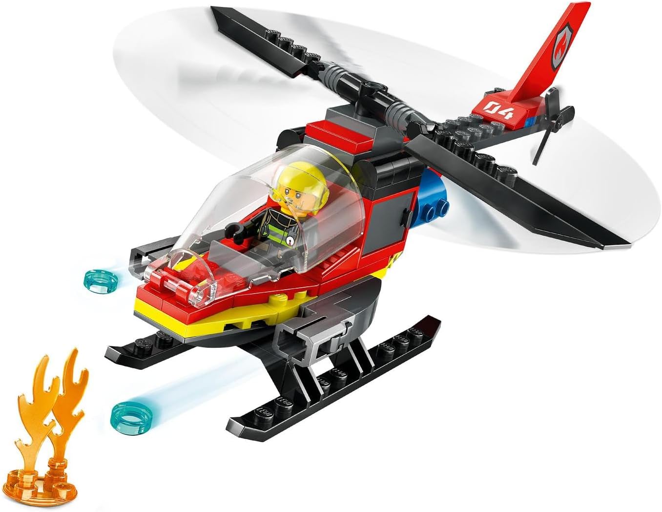 LEGO City Fire Rescue Helicopter Toy 60411