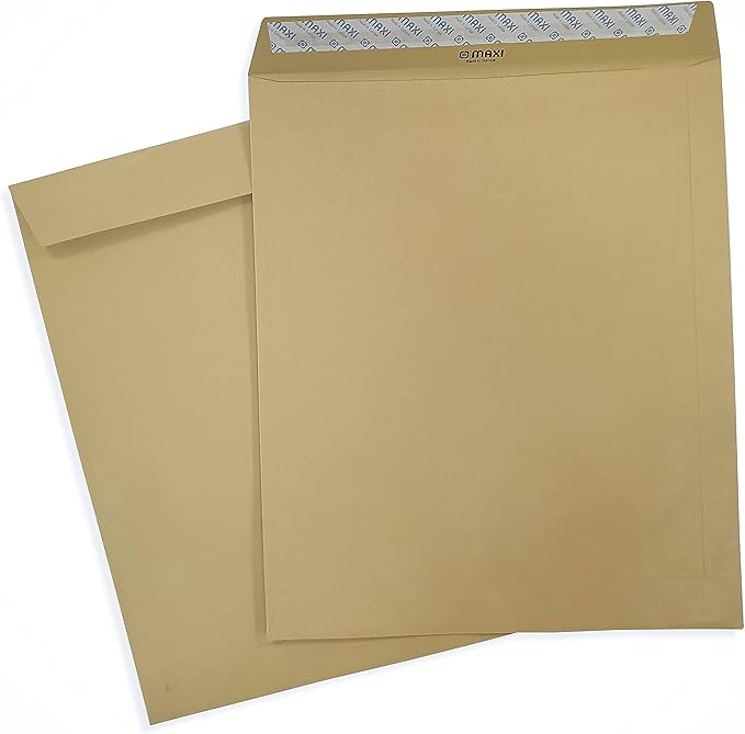 MAXI BROWN ENVELOPES 110 GSM 12"X10" P&S 25'S - Marah Kids