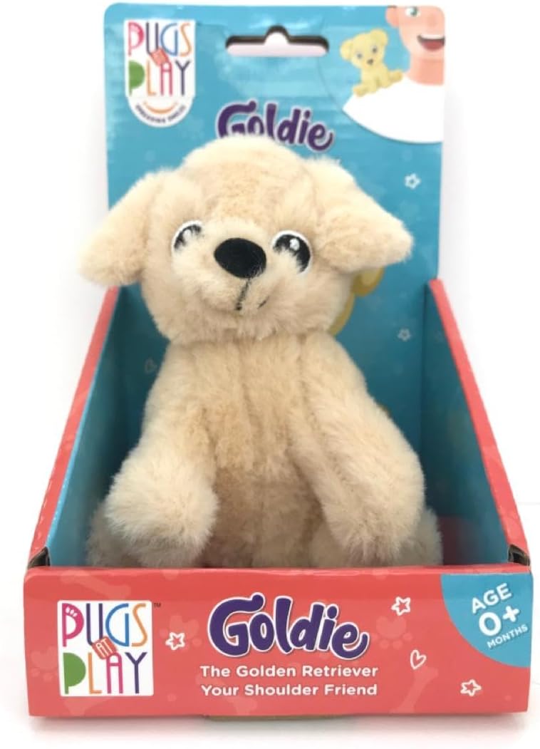 Pugs At Play Shoulder Buddy Goldie 4-Inch