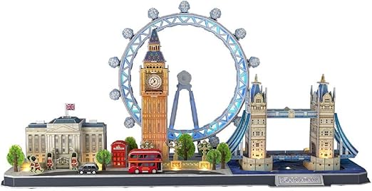 CUBIC FUN 3D PUZZLE LED CITYLINE LONDON 186PCS B/O - Marah Kids
