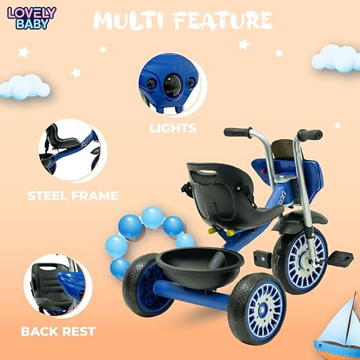 Lovely Baby Elgo Smart Tricycle - Blue - Marah Kids