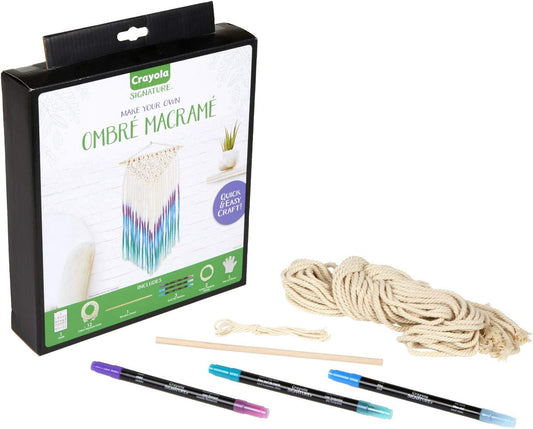 Crayola Signature Ombre Macrame Wall Hanging Kit - Marah Kids