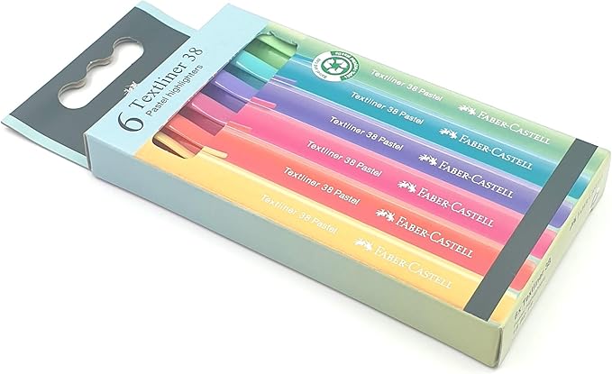 FABER - CASTELL PASTEL SLIM HIGHLIGHTER 6 COLOUR - Marah Kids