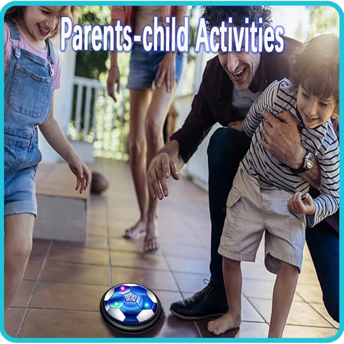 DBounce - USB Rechargeable Hover Soccer Ball with LED Lights | Indoor & Outdoor Air Football Game for Kids, Fun & Safe Hoverball Toy | Boys & Girls Aged 3+ - Marah Kids